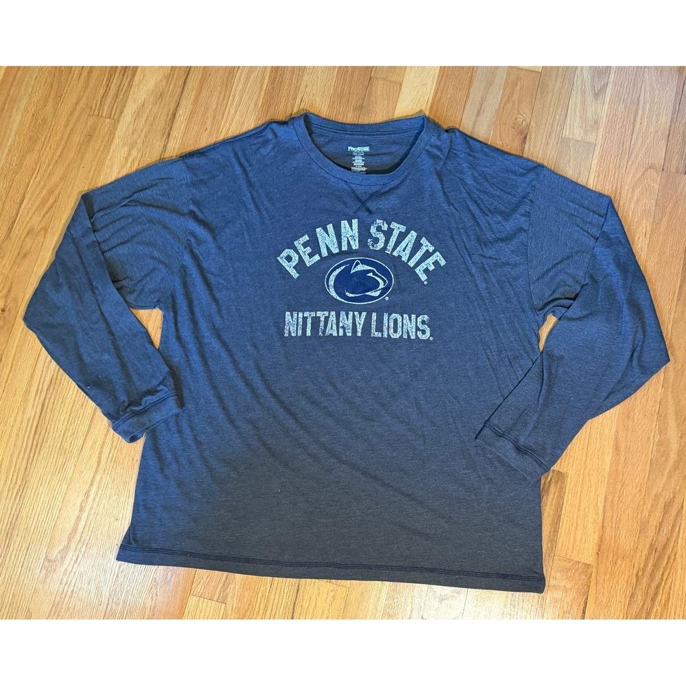 Penn State Nittany Lions ProEdge Long Sleeve Shirt Mens 2XL Gray Distressed Logo